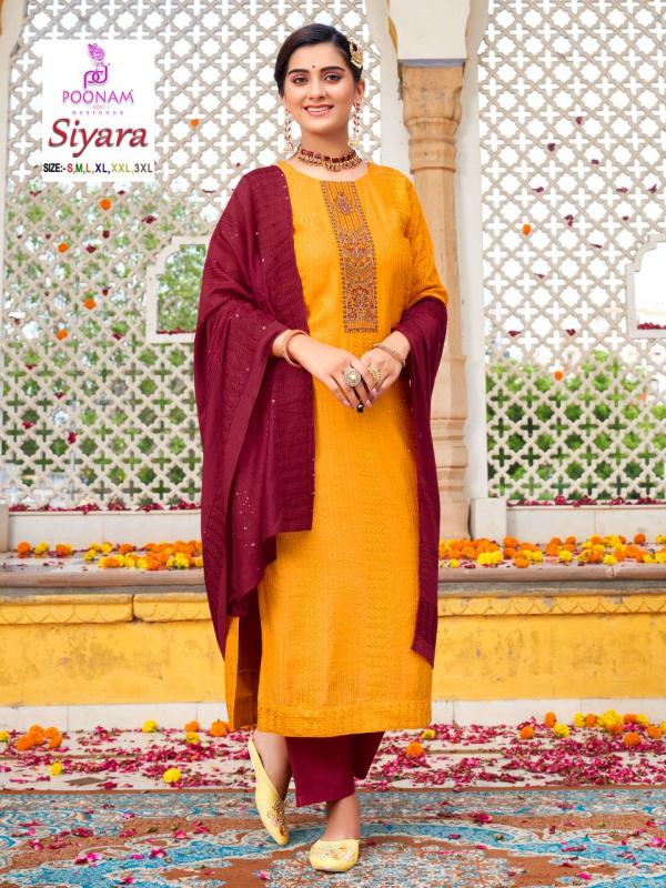 Poonam Siyara Festive Wear Silk Designer Readymade Collection